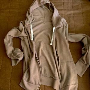Beige hooded jacket